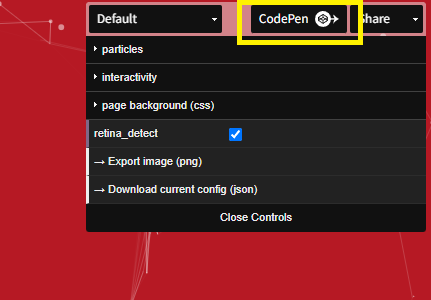 Menu po prawej głównej stronie