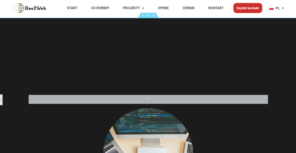 Zaznaczanie sekcji WordPress