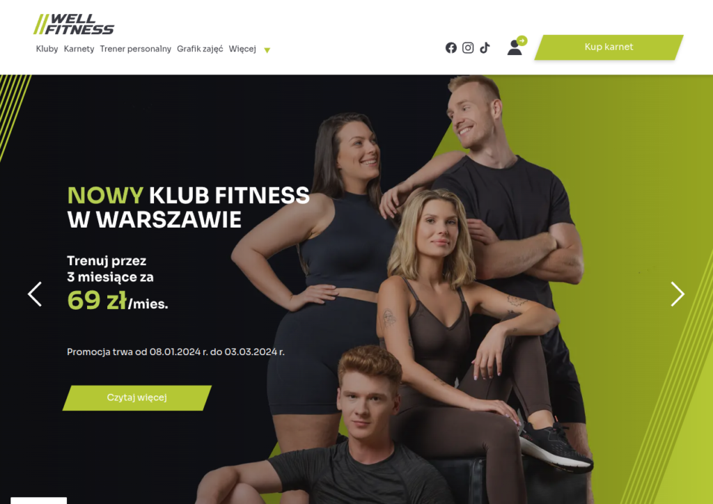 Well fitness sekcja hero